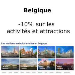 -10% sur vos activités et attractions en Belgique